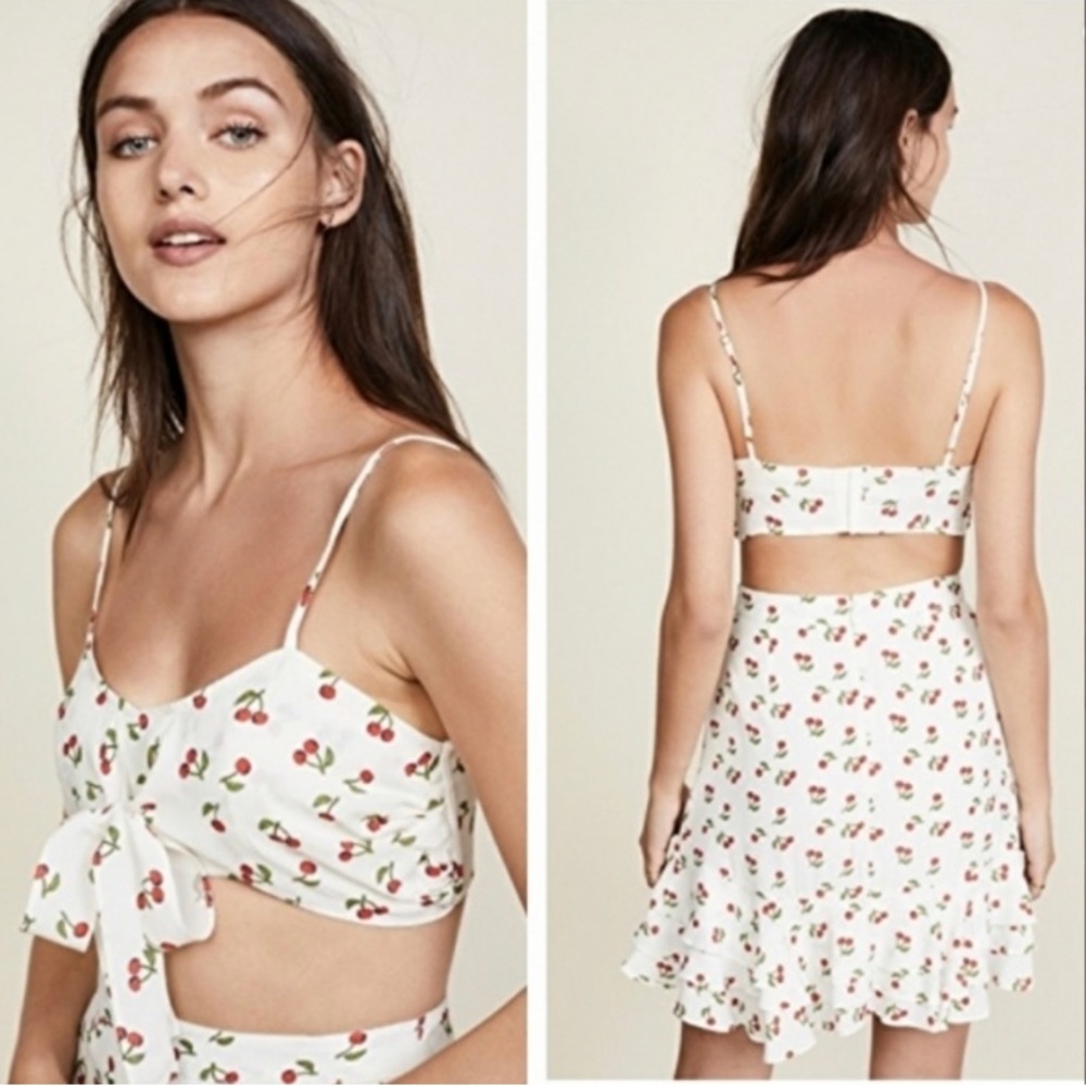 NWT For Love and Lemons Tie
Cherry Crop Top Size S